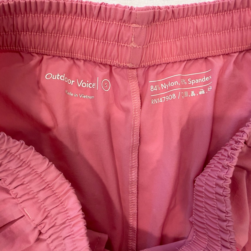 Outdoor Voices Doing Things Shorts Size Small Bubblegum Pink - Picture 3 of 5